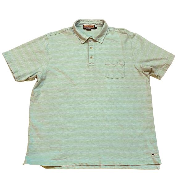 Vineyard Vines Other - Vineyard Vine Shirt Mens XL Blue Striped Pocket Polo Short Sleeve Preppy Casual